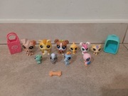 LPS Figurki Littlest Pet Shop zestaw 10 sztuk + dodatki orginały