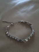 bransoletka srebrna diamenciki cyrkonie regulowana