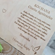 Podziękowanie dla chrzestnych, dziadków, rodziców chrzest, komunia