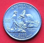 25 Centów 2005  P  r -     USA  California     stan !!