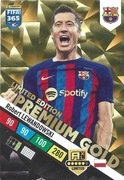 PANINI FIFA 365 2023 ROBERT LEWANDOWSKI PREMIUM GOLD LIMITED FC BARCELONA