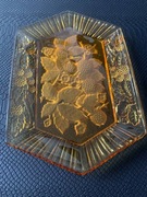 Szklana patera , Czechosłowacja, lata 70 