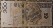 Banknot 200zł seria AA stan dobry/ bardzo dobry