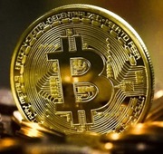 Moneta Bitcoin kolekcjonerska Casascius Bit BTC pozłacane