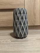 Wazon ceramiczny GEOMETRYCZNY | Antracyt/Biały | Nowoczesny