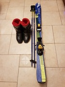 Narty Quechua MRZ 100 118cm + kijki zestaw bez butów