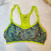 Sportowy biustonosz stanik neonowy odpinane ramiączka 40 42 XL L