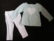 CARTER'S komplet falbanki 86 92 legginsy sweterek