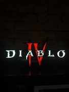 Logo Diablo IV lampka LED USB z włącznikiem, 31 cm, wydruk 3D