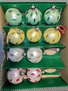 Bombki ręcznie zdobione 10 szt. PRL