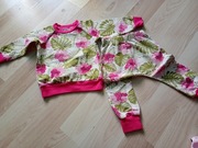 KOMPLET Bluza + Spodnie DRES kwiaty 86 KLEKLE