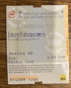 Bilet ZTM Berlin Niemcy metro U-Bahn S-Bahn