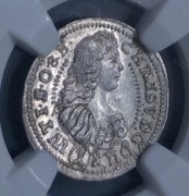 Śląsk, 1 krajcar 1680 Oleśnica, Chrystian Ulryk NGC MS 63