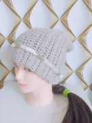 czapka wełniana damska beanie zimowa