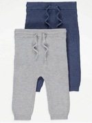 Spodnie dzianinowe 2-pak George rozmiar 80-86