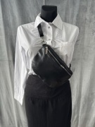 Nerka torebka czarna skóra naturalna Włoska - nowa