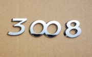 PEUGEOT 3008 Hybryda emblemat napis cyfry klapy tył