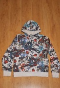 Bluza z kapturem w smoki - china/japan style. Rozmiar L/M. Unise