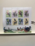 ZNACZEK ARKUSZ BLOCZEK EGZOTYCZNE PTAKI HODOWLANE 2004rok