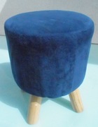 Taboret drewniany obicie aksamit, dla dziecka
