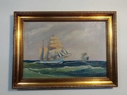 Stary obraz na płótnie EDMUND FISCHER (1913-1944)