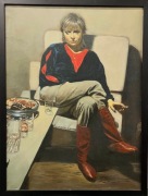 Portret kobiety siedzącej na fotelu.