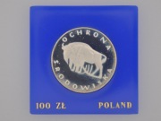 100 ZŁ 1977 R. OCHRONA ŚRODOWISKA - ŻUBR