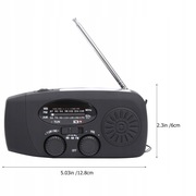 Radio Na Korbę Solar POWERBANK Latarka Awaryjne Brak Prądu Zasilanie