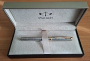 Parker Sonnet Ciselé lite srebro GT pióro wieczne złota stalówka 18K F 