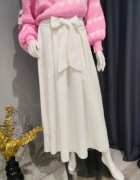 Spódnica midi wiązana kokardą na gumce viscoza