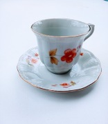 Filiżanka porcelana z podstawkiem Wałbrzych