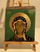 Matka Boska Częstochowska - współczesna ikona na desce, tempera