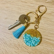 Brelok do kluczy z turkusowymi kamieniami