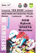 ...DMP ROW Rybnik - Sparta Wrocław 3.10.1993...