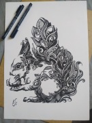 Rysunek - wiewiórka, cienk. - b. tech. A3 250 g/m2