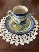 Zestaw Kubek 0,33l poj plus talerz 20 cm ceramika bolesławiecka