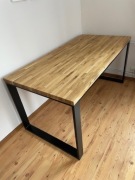 Biurko z dębowym blatem Loft Office 160x80cm