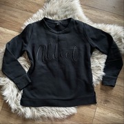 Amisu czarna bluza z nadrukiem xs