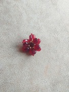 spinka do włosów czerwony kwiat kwiatek 