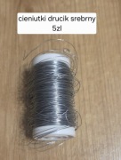 Drucik cienki srebrny dekoracyjny florystyczny do rękodzieła biżuterii DIY