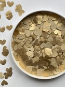 Konfetti złote z bibuły, Konfetti serca ozdobne, Konfetti organiczne Party 