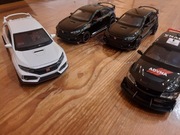 Samochód,auto,model, modele Hodna Civic TypeR, Mitsubishi Lancer EVO, 1:32