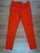 Nowe damskie jeansy Esmara. Pomarańczowe dżinsy skinny fit damskie Rozm. S