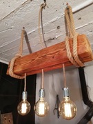 Wisząca lampa z belki Stara lampa e27 Loft Vintage
