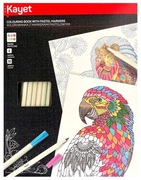 KAYET ART Kolorowanki artystyczne 30 szt. + markery pastelowe 6 szt.