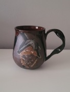 NG kubek czarny burgundowy nietoperz owocowy zamek draculi goth gothic bat