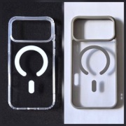 Etui/case klasyczne przezroczyste i szare z MagSafe na iPhone'a 17 pro max