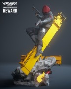 Figurka druk 3D żywica " Red Hood 2 - F1862 " - 120 mm