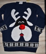 66^ Vintage   Świąteczny sweter tunika Renifer M/L