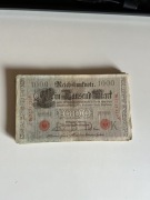 1000 MARK 1910 - 1000 MAREK - RÓŻNE SERIE - REICHSBANKNOTE- CZERWONE